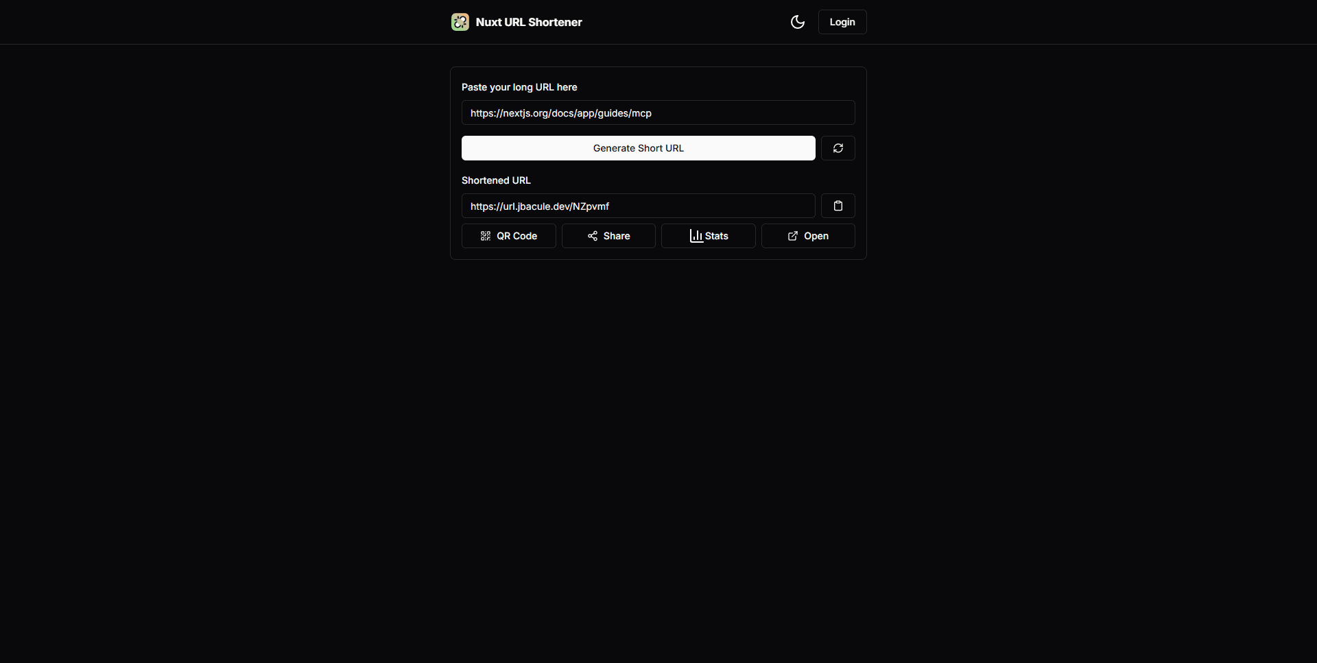 URL Shortener preview